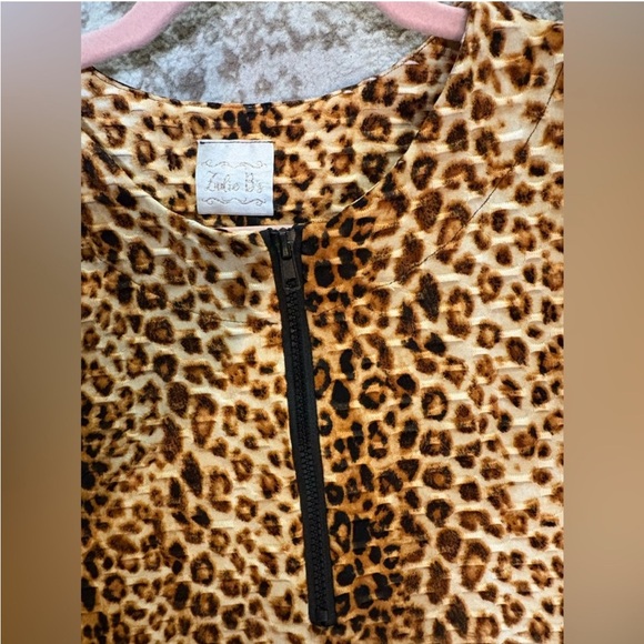 Leopard Print Long Sleeve Dress - Picture 4 of 5